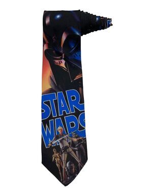 Ralph Marlin Star Wars Original Illustration Luke Darth Vader R2D2 C3PO Necktie
